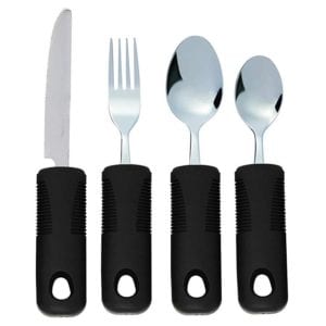 Universal Cuff Adaptive Utensil Holder for Elderly Adults Eating Handicap  Utensils Feeding Therapy Tools (3 PCS) Adaptive Holder Cups Spoon Fork