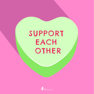 Conversation Hearts for Chronic Illness Support Each Other