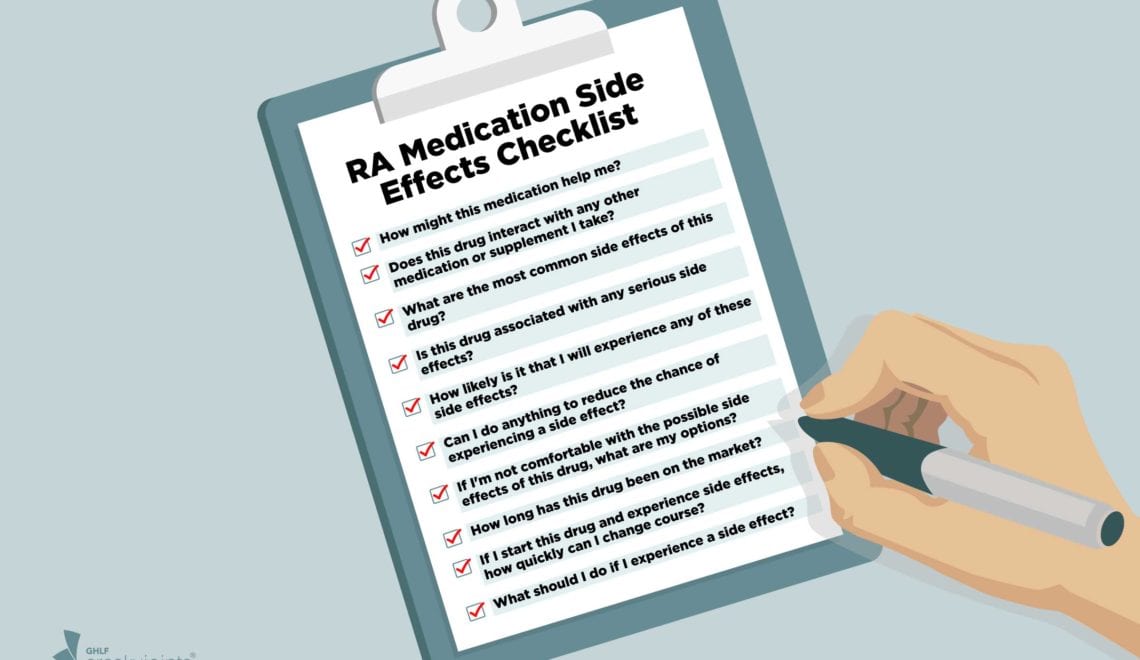 Rheumatoid Arthritis Medication Side Effects Checklist