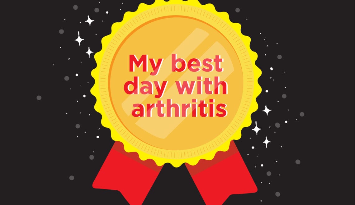 cartoon of "my best day with arthritis" ribbon