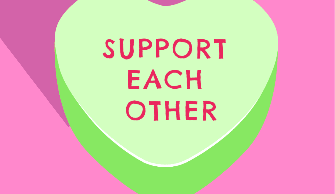 Conversation Hearts for Chronic Illness Support Each Other