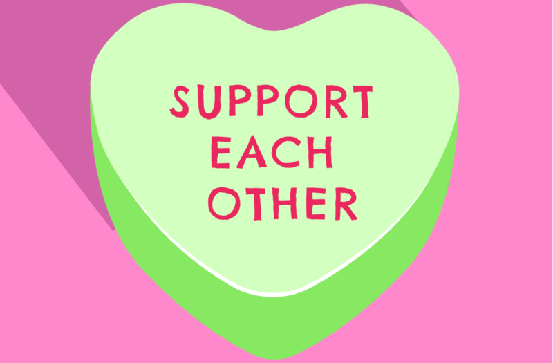 Conversation Hearts for Chronic Illness Support Each Other