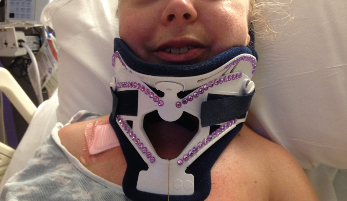 Kelly Rouba-Boyd After Surgery That Required a Ventilator