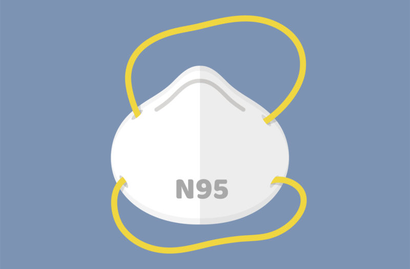 Illustration of an N95 Mask