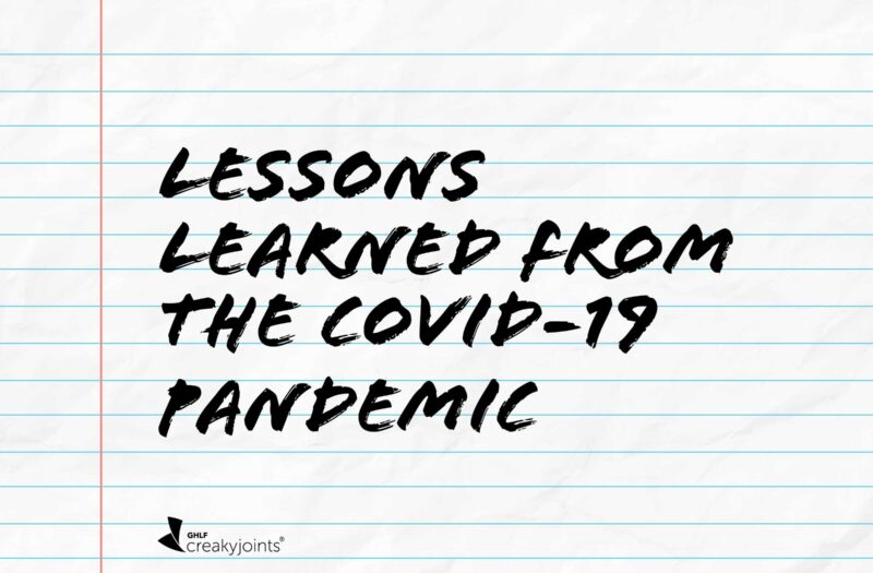 Printed page with text lessons learned from the covid-19 pandemci