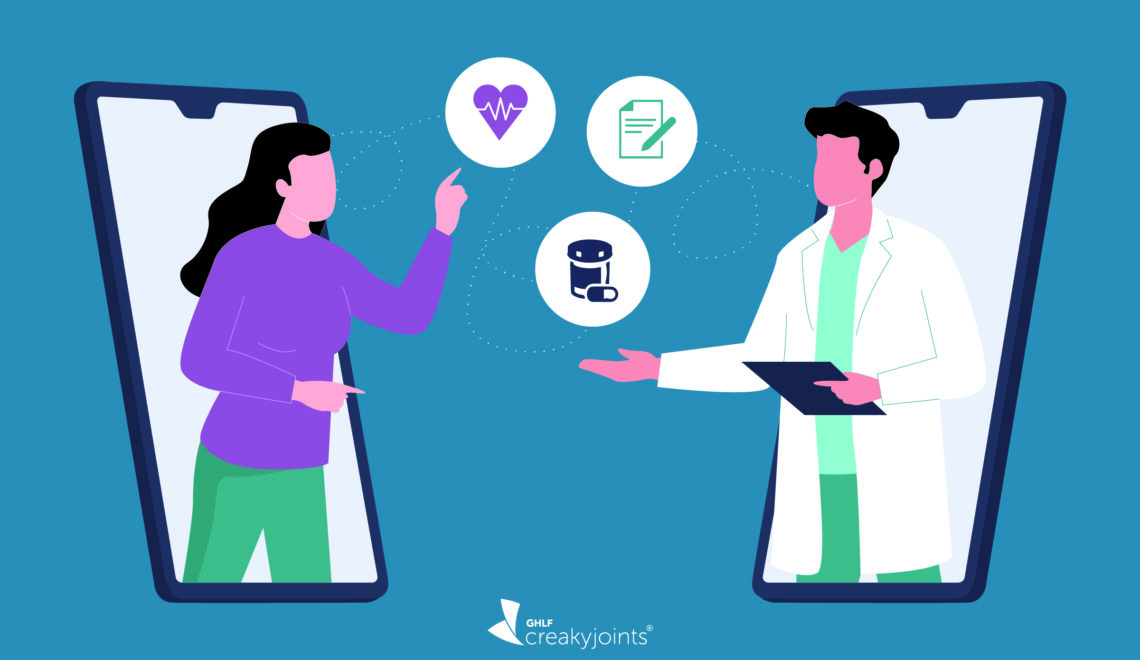 Illustration of patient and specialty pharmacist working together