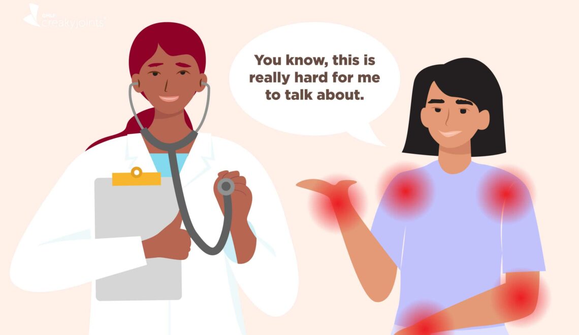 Illustration of doc and patient talking