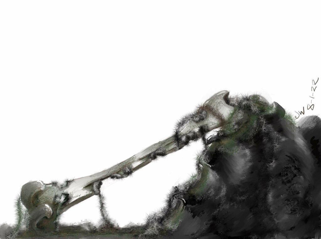 SCP-682 digital painting by me! (Also yes that's all filled with
