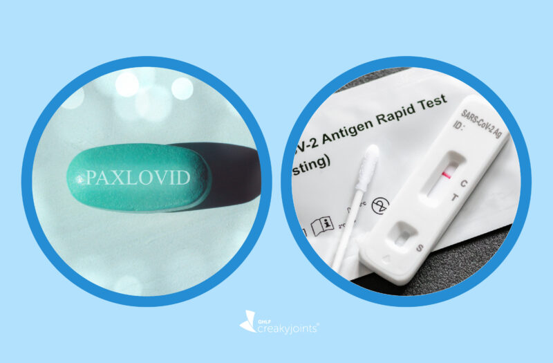 image of paxlovid and positive COVID test