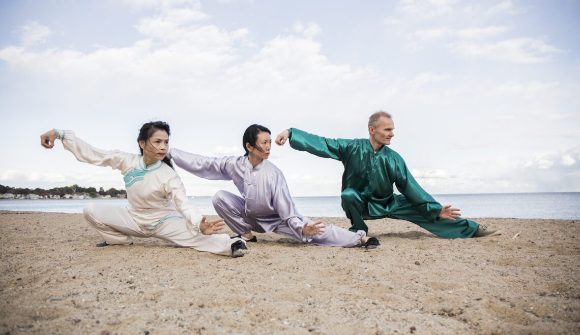 Shirley practicing tai chi